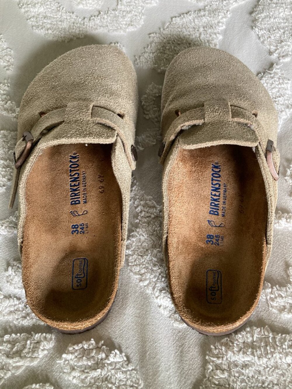 Birkenstock Boston Softbed, Taupe, size 38, Ladies size 7, Regular/Wide - Picture 2 of 10